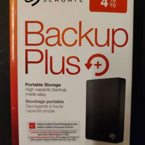 全新 Seagate Backup Plus 2.5" 4TB Portable Harddisk