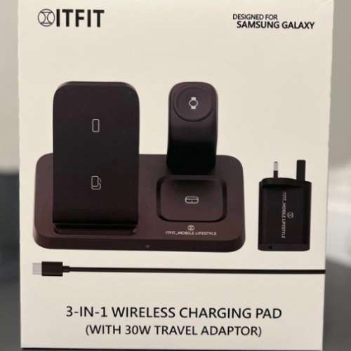 100%全新未開封 ITFIT三合一無線充電板 WIRELESS CHARGING PAD for Samsung / Apple