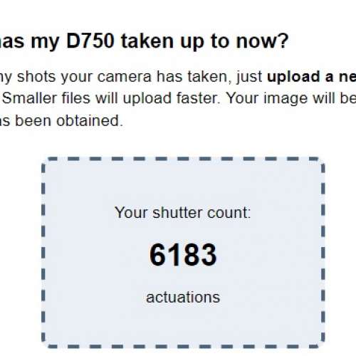 極新淨 Nikon D750 body only SC 6183