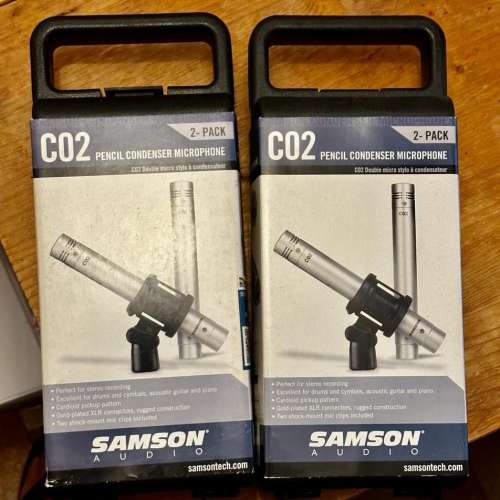 SAMSON C02 雙支裝 聲樂拾音 筆型話筒 MICROPHONE（全新）