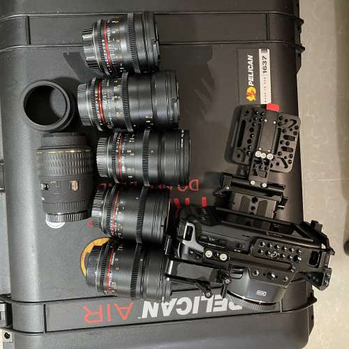 Blackmagic Pocket 6K + Samyang Cine EF Lenses (16, 24, 35, 50, 85) + Sigma 105mm