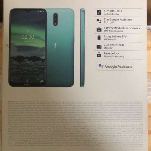 NOKIA 2.3 android 6.2＂HD屏幕智能電話