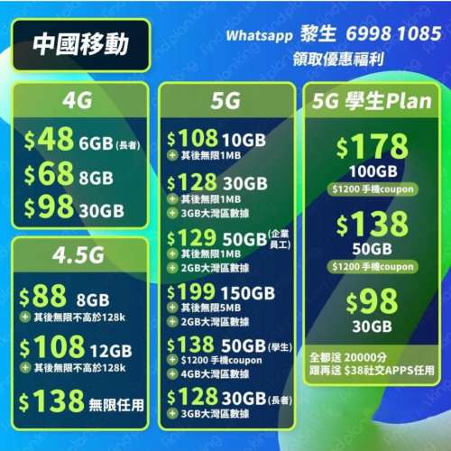 cmhk 手機轉台、續約