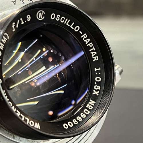 Wollensak 3'' 75mm f1.9 Oscillo-Raptar 1:0.5X lens M mount modified