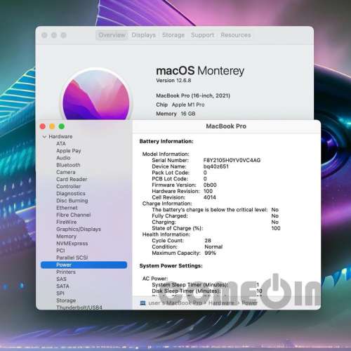 MacBook Pro 16-inch 2021 MK1E3ZP/A 銀色