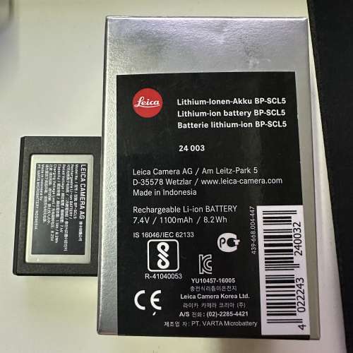 Leica M10 電池 24003 連Nitecore ULM10 pro