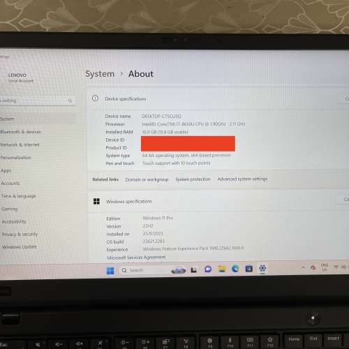 X1 Carbon Gen6 i7-8650U + 4G LTE + Touch Screen + 16GB RAM + 512GB SSD + Win 11