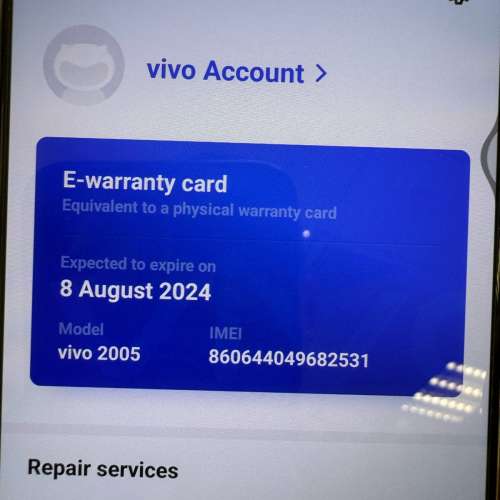 放100% 新有保到2024年8月vivo x50