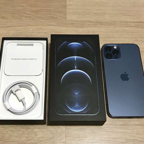 (有盒全齊) iPhone12pro 128gb 藍色 90%新