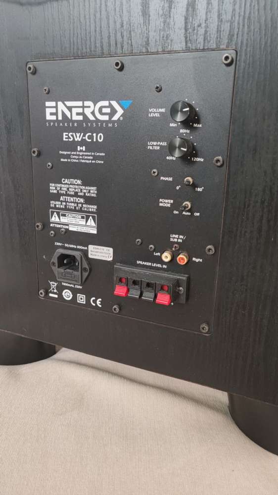 加拿大Energy ESW-C10 Woofer，10寸鋁膜低音單元重低音，八成新， 操作