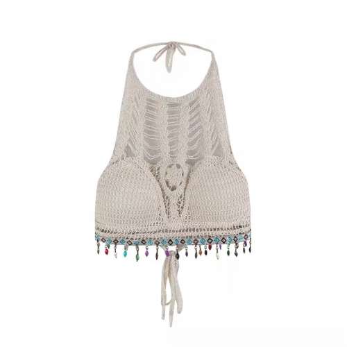 辣妹編織民族風設計感吊帶背心