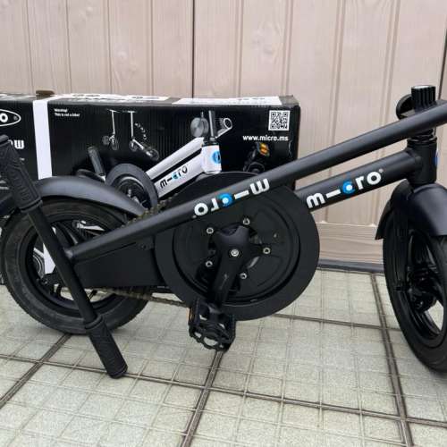 Micro Pedalflow Black folding bike scooter 摺合折疊腳踏車健身代步單車