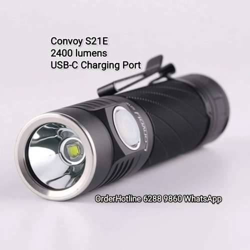 Convoy S21E 戰術勁光電筒。Flashlight 🔦 Torch. Rechargeable via USB-C. 2400 l...