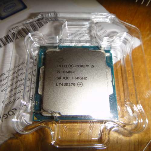 8代 Intel® Core™ i5-8600K 處理器 3.6GHz 連風扇 Socket 1151
