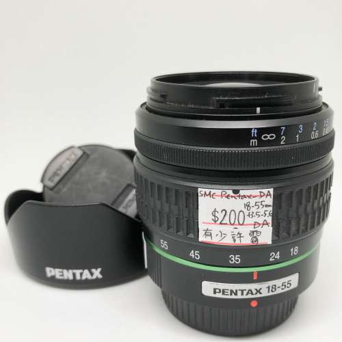 98% New Pentax Smc Da 18-55mm F3.5-5.6自動對焦鏡頭, 深水埗門市可購買