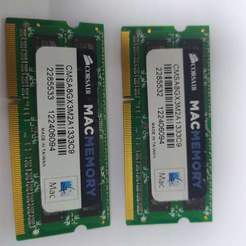 Corsair Mac Memory DDR3 ram 4G X2 macbook notebook