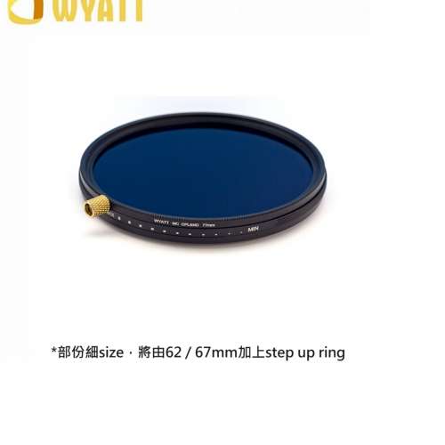 WYATT 2 IN 1 MC CPL & Variable ND8-256 Filter 可調減光鏡連偏光鏡 (49mm - 82mm)