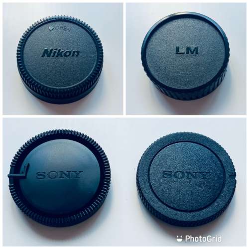 副廠代用鏡頭蓋40.5,49-82mm、鏡頭底蓋、機身蓋