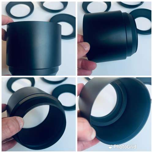 Contax 款式金钃遮光罩，55mm,67mm,72mm,77mm，加長大hood