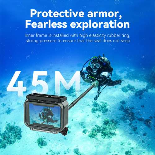 TELESIN Professional 45M Waterproof Housing Case  For Osmo Action 3 / 4 防水殼