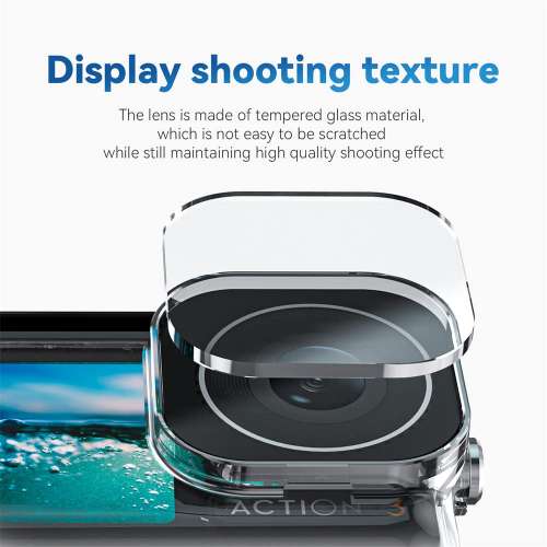 TELESIN Professional 45M Waterproof Housing Case  For Osmo Action 3 / 4 防水殼