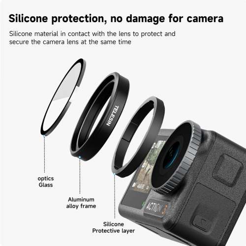 TELESIN CPL + ND8 / 16 / 32 Filter Set For DJI Osmo Action 3 / 4 濾鏡套裝