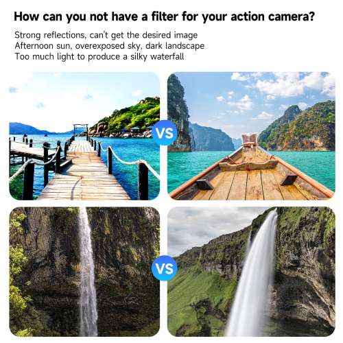 TELESIN CPL + ND8 / 16 / 32 Filter Set For DJI Osmo Action 3 / 4 濾鏡套裝