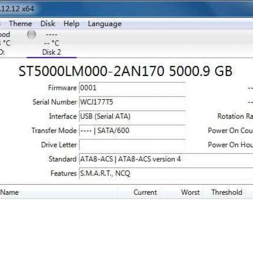 出售2.5寸無法format的5TB硬碟 （5000GB）