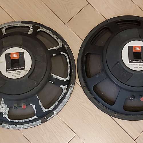 美國製 JBL 2225H 15"  8 ohm 低音單元一對