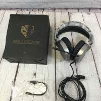 Hellcrack QcoQce Z15 Silver Black Wired Gaming Headset With Aluminum Frame