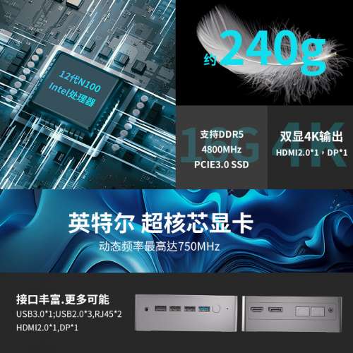 Intel 12代4核N100（99新）