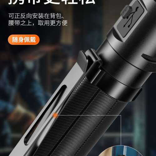 神火最新版本輕盈頭燈/電筒 配18650鋰電池 USB-C直接充電 500流明. SuperFire Head...