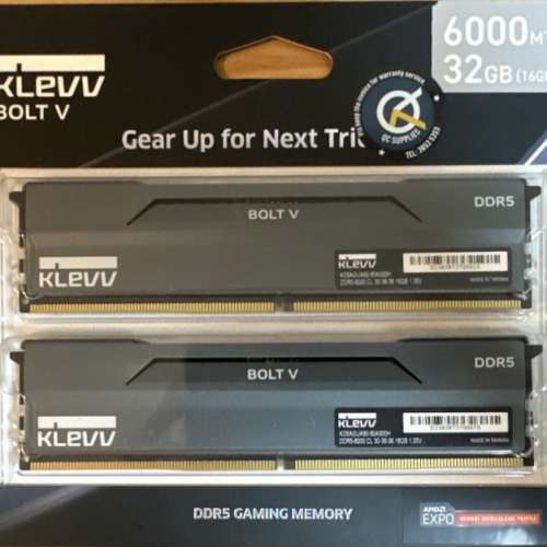 [全新] DDR5 6000MT/S 32GB ( 16 x2 ) CL30 KLEVV 🇰🇷