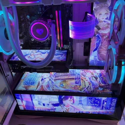 RGB水冷遊戲電腦主機九代i7-第9代/144hz高刷電競/遊戲. 剪片獨顯 4G/16g內存/1TB S...