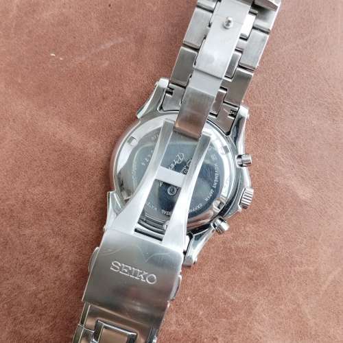 Seiko Premier 石英黑面計時表（日曆窗, 40mm）