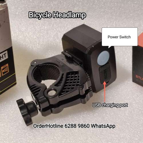 單車頭燈+尾燈全套。USB直接充電。Bike Headlamp & Tail Light. Rechargeable via USB