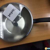 TEFAL 100%新 28cm 有蓋厚底不銹鋼鑊$280