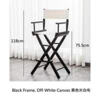 118cm Height Black Frame, Off-White Canvas 黑色米白布導演椅 - Rent 日租 / Sell...