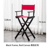 118cm Height Black Frame, Red Canvas 黑色紅布導演椅 - Rent 日租 / Sell 購入
