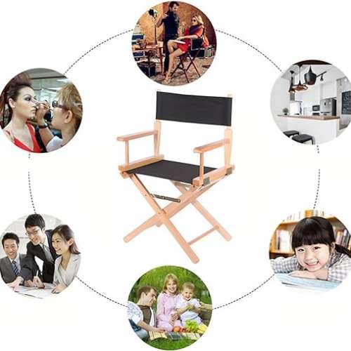 86cm Height Black Frame, White Canvas 黑色白布導演椅 - Rent 日租 / Sell 購入