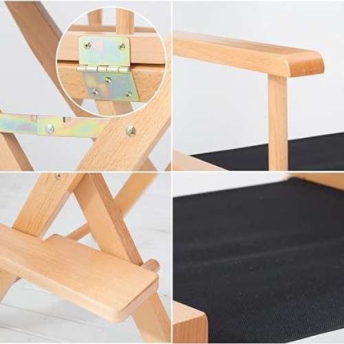 118cm Height Natural Frame, Off-White Canvas 木色米白布導演椅 - Rent 日租 / S...