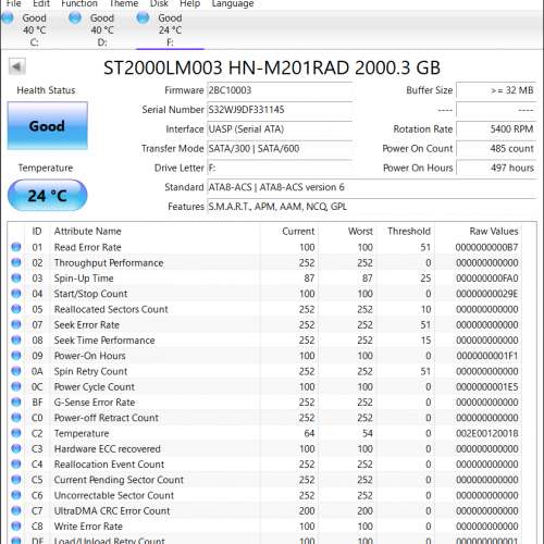 Seagate Backup Plus Slim 2TB Portable USB 流動硬碟