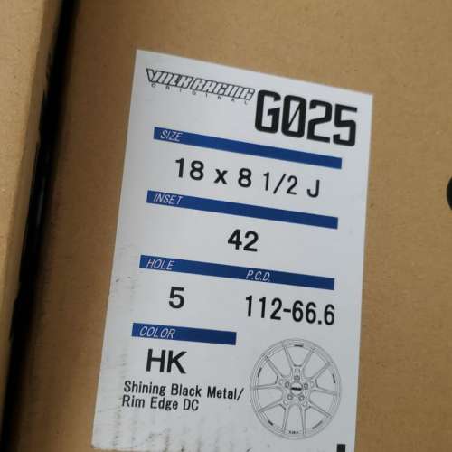 現貨全新日本製RAYS G025 鍛造18寸  HK色
