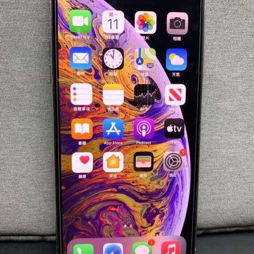 Apple iPhone XS Max 256G 金色 ，6.5 寸大螢幕，電池效能100 %，功能全部正常運作...