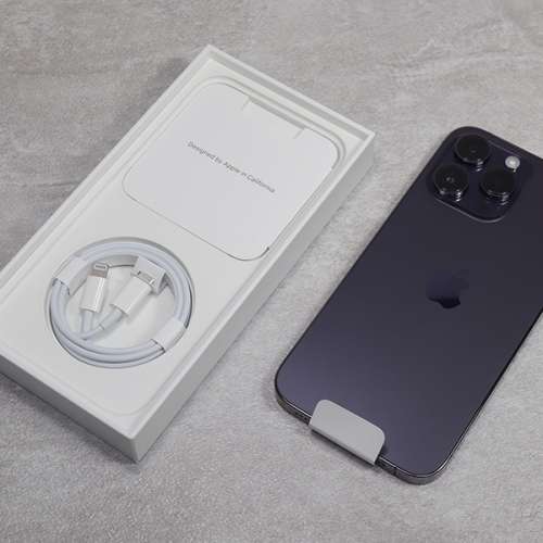 港版 Apple iPhone 14 Pro Max 256G 暗紫色6.7寸大螢幕，買翻來未用過，同全新一樣...