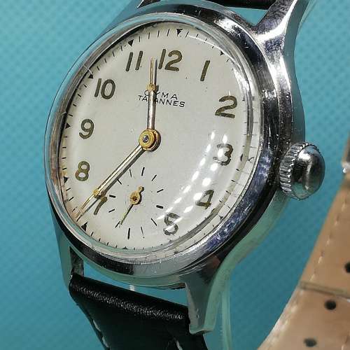 Vintage Cyma hand-winding 機械上鏈,鋼腕錶