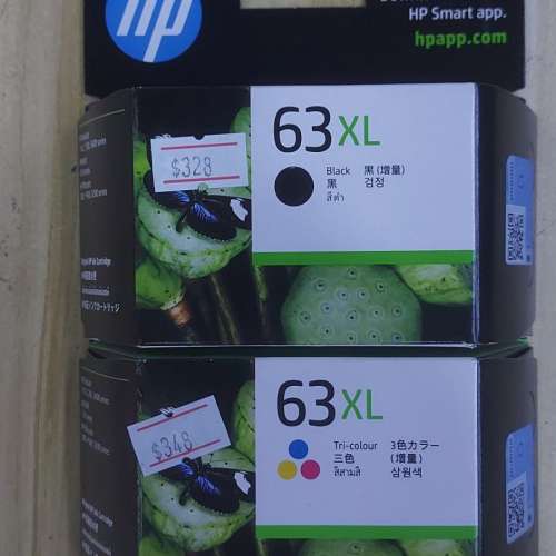全新 HP 63 BK XL 增量裝 組合優惠 (黑+彩)優惠$630 原廠墨盒 for ENVY 4520 3830 ...