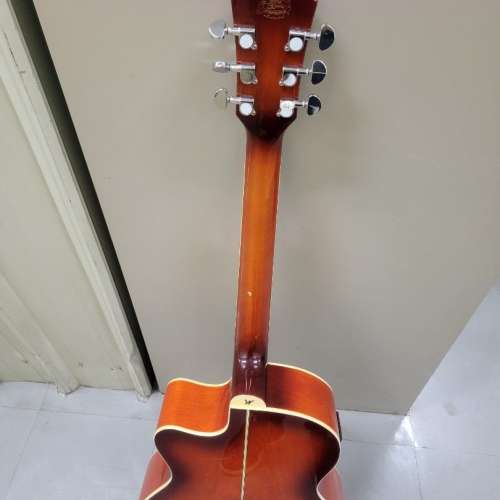 Washburn EA15 ITB Mini Jumbo Acoustic Electric Guitar Flame Maple