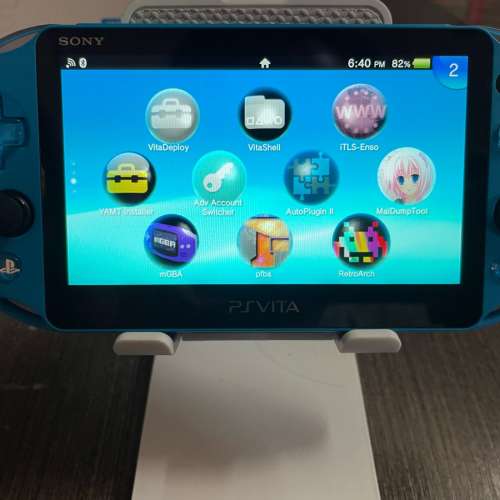 psvita 2000 機 水波藍 128G卡 開心版