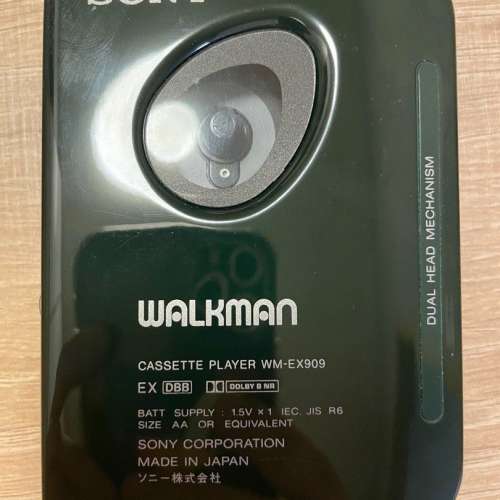 日本製Sony wm-Ex909墨綠 雙磁頭 DBB板Walkman